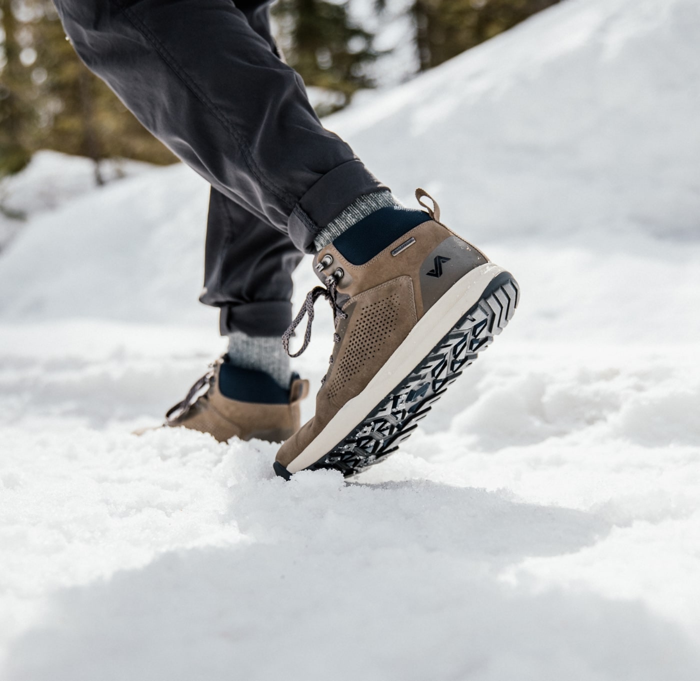 Click to shop men's shoes. Image features the Dispatch Mid in loden.