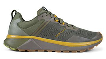 Image features the Men's Cascade Trail Low in olive.